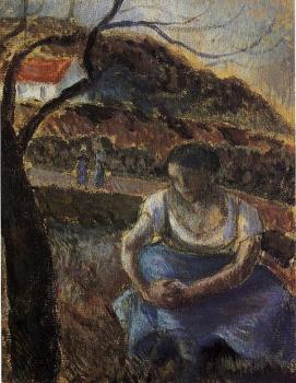 卡米耶 畢沙羅 Seated Peasant Woman 卡米耶 畢沙羅 Seated Peasant Woman